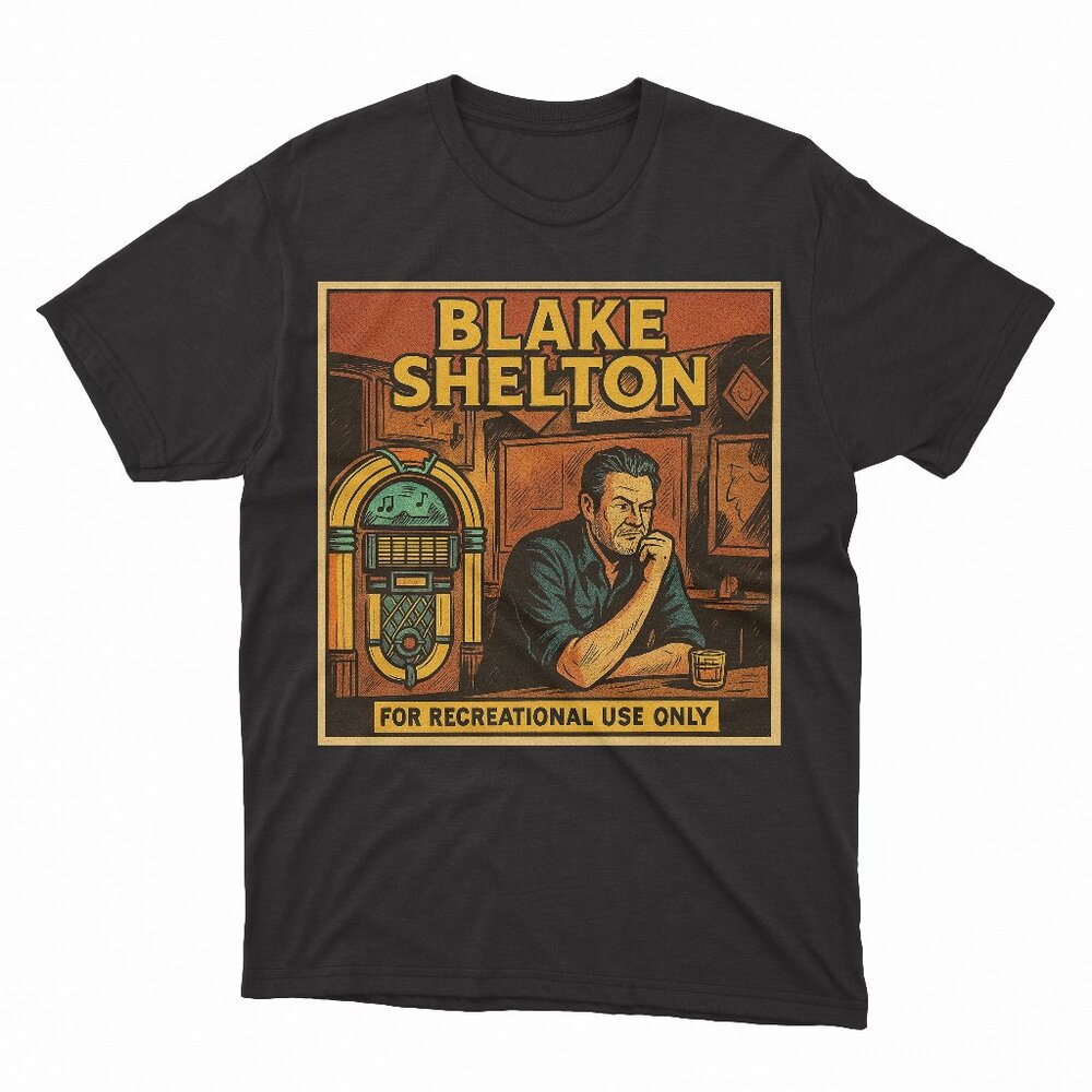 (NEW) Blake Shelton - For Recreational Use Only Black T-Shirt
